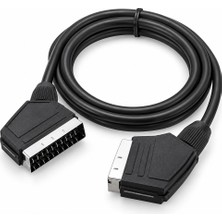 BK Teknoloji 1.3 Metre 21 Pin Full Wired Scart Erkek-Erkek Görüntü ve Ses Kablosu