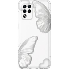 Mobilpad Oppo Reno 5 Lite Uyumlu Kelebek Desenli Şeffaf Telefon Kılıfı