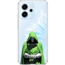 Mobilpad Oppo Reno 14F Uyumlu Çizgi Karakter Desenli Şeffaf Telefon Kılıfı