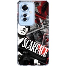 Mobilpad Oppo Reno 11F 5g Uyumlu Scarface Desenli Şeffaf Telefon Kılıfı