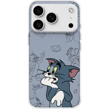 Mobilpad iPhone 18 Pro Uyumlu Kedi Desenli Şeffaf Telefon Kılıfı