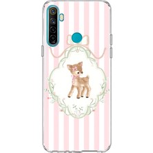 Mobilpad Realme 5i/6i/c3 Uyumlu Ceylan Yavrusu Desenli Şeffaf Telefon Kılıfı
