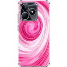 Mobilpad Realme C53 Uyumlu Spiral Desenli Şeffaf Telefon Kılıfı