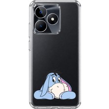 Mobilpad Realme C53 Uyumlu Eeyore Desenli Şeffaf Telefon Kılıfı