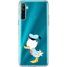 Mobilpad Realme 5i/6i/c3 Uyumlu Sevimli Ördek Desenli Şeffaf Telefon Kılıfı