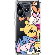 Mobilpad Realme C53 Uyumlu Winnie The Pooh Desenli Şeffaf Telefon Kılıfı