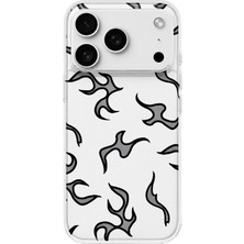 Mobilpad iPhone 18 Pro Uyumlu Şimşek Desenli Şeffaf Telefon Kılıfı