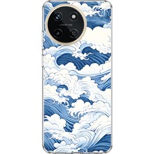 Mobilpad Realme 11 4g Uyumlu Dalgalar Desenli Şeffaf Telefon Kılıfı