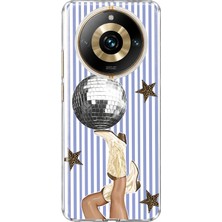 Mobilpad Realme 11 Pro/pro Plus Uyumlu Disco Topu Desenli Şeffaf Telefon Kılıfı