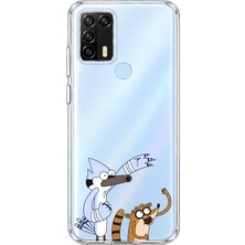 Mobilpad General Mobile GM21 Pro Uyumlu Mordecai ve Rigby Desenli Şeffaf Telefon Kılıfı