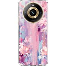 Mobilpad Realme 11 Pro/pro Plus Uyumlu Pastel Çiçek Desenli Şeffaf Telefon Kılıfı