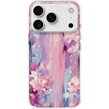 Mobilpad iPhone 18 Pro Max Uyumlu Pastel Çiçek Desenli Şeffaf Telefon Kılıfı
