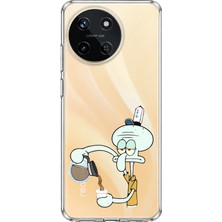 Mobilpad Realme 11 4g Uyumlu Squidward Desenli Şeffaf Telefon Kılıfı