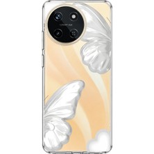 Mobilpad Realme 11 4g Uyumlu Kelebek Desenli Şeffaf Telefon Kılıfı