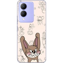 Mobilpad Vivo Y17S Uyumlu Fare Desenli Şeffaf Telefon Kılıfı