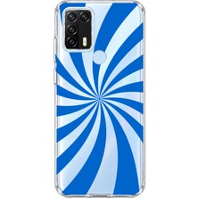 Mobilpad General Mobile GM21 Pro Uyumlu Spiral Dalgalar Desenli Şeffaf Telefon Kılıfı