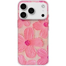 Mobilpad iPhone 18 Pro Max Uyumlu Pastel Çiçek Desenli Şeffaf Telefon Kılıfı