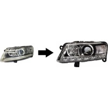 Audi - A6 2005- Için 2008-LED Far Dönüşüm Seti