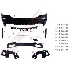 Mercedes - Arka Tampon Set (Amg) W212 2013-