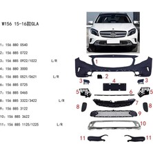 Mercedes - Ön Tampon Set Gla W156 2013-