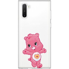 Mobilpad Samsung Galaxy Note 10 Uyumlu Sevimli Ayıcık Desenli Şeffaf Telefon Kılıfı