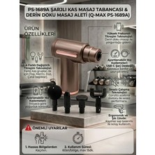 Q-Max PS-1689A Şarjlı Kas Masaj Tabancası & Derin Doku Masaj Aleti