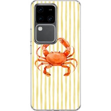 Mobilpad Vivo V30 5g Uyumlu Yengeç Desenli Şeffaf Telefon Kılıfı