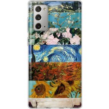 Mobilpad Samsung Galaxy Note 20 Uyumlu Van Gogh Desenli Şeffaf Telefon Kılıfı