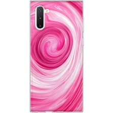 Mobilpad Samsung Galaxy Note 10 Uyumlu Spiral Desenli Şeffaf Telefon Kılıfı