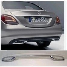Mercedes - Arka Tampon Spoiler Çıtası Krom W205 2019-
