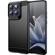 Caseonn Motorola Edge 70 Fusion Kılıf Karbon Fiber Desenli Koruyucu Arka Kapak Siyah