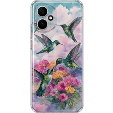 Mobilpad Honor 400 Uyumlu Kuşlar Desenli Şeffaf Telefon Kılıfı