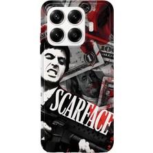 Mobilpad Xiaomi 17T Pro Uyumlu Scarface Desenli Şeffaf Telefon Kılıfı
