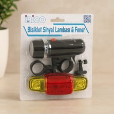 2in1 Bisiklet Feneri Sinyalli Pilli Lamba
