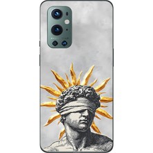 Mobilpad Oneplus 9 Pro Uyumlu Heykel Güneş Desenli Şeffaf Telefon Kılıfı