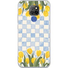 Mobilpad General Mobile GM20 Uyumlu Laleler Desenli Şeffaf Telefon Kılıfı