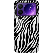 Mobilpad Xiaomi 17 Pro Max Uyumlu Zebra Desenli Şeffaf Telefon Kılıfı