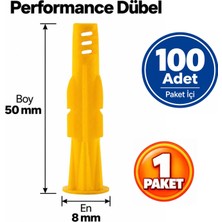 Ege Arge Made Performance Roket Dübel 8 mm 100 Lü 1 Paket