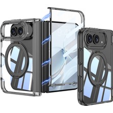 Butam Bilişim iPhone Duo Kılıf M-Safe Şarj Özellikli Btbm Kıpta Kpt-09 Ring Standlı Şeffaf Sert Pc Kılıf