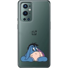 Mobilpad Oneplus 9 Pro Uyumlu Eeyore Desenli Şeffaf Telefon Kılıfı