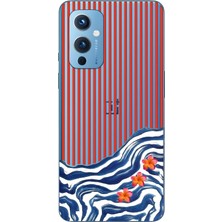 Mobilpad Oneplus 9 Uyumlu Çizgili Dalga Desenli Şeffaf Telefon Kılıfı