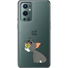 Mobilpad Oneplus 9 Pro Uyumlu Kedi Desenli Şeffaf Telefon Kılıfı
