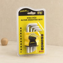 Alyan Anahtar Seti 9 Parça Kısa Düz (1.5?10 Mm)