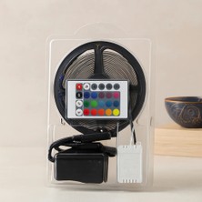 5m Rgb Şerit LED (IP65) Kumandalı Adaptörlü SMD2835 54 Led/m