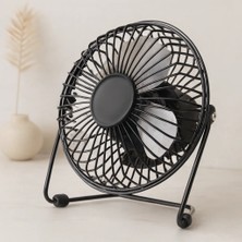USB Şarjlı Metal Mini Masaüstü Fan 14.5X7.5X15 cm
