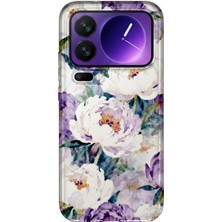 Mobilpad Xiaomi 17 Pro Max Uyumlu Çiçek Desenli Şeffaf Telefon Kılıfı