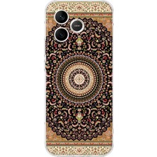 Mobilpad Honor 600 Lite Uyumlu Halı Motif Desenli Şeffaf Telefon Kılıfı
