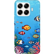 Mobilpad Xiaomi 17T Pro Uyumlu Balıklar Desenli Şeffaf Telefon Kılıfı