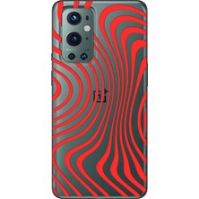 Mobilpad Oneplus 9 Pro Uyumlu Dalgalar Desenli Şeffaf Telefon Kılıfı