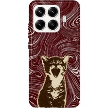 Mobilpad Xiaomi 17T Pro Uyumlu Kedi Desenli Şeffaf Telefon Kılıfı